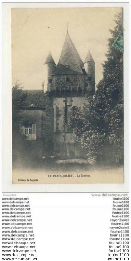 carte de lourdoueix saint michel le plaix joliet ( jolliet )  le donjon