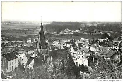 - indre et loire - ref A309 - cinq mars la pile - vue panoramique -  petit plan gare - ligne de chemin de fer -