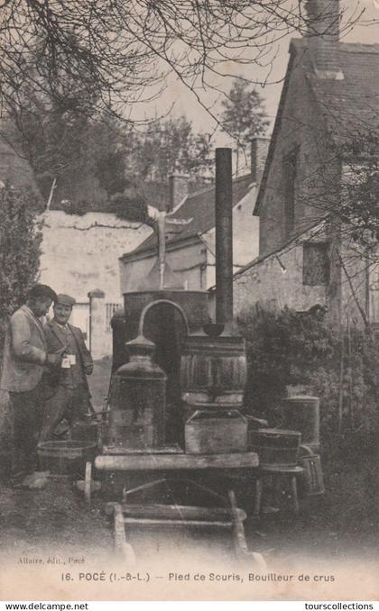 RARE CPA 37 @ POCE sur Cisse - Pied de Souris , Bouilleur de Crus - Alcool eau de vie - Editeur Allaire de Pocé
