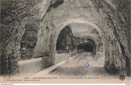CP-EUROPE-France - 38 ISÈRE - LES GRANDS GOULETS, Ponts et Tunnels, Côté des Barraques