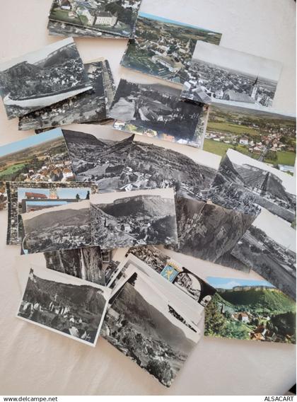 lot de 25 cartes semi-modernes et modernes du jura-39, vues aériennes