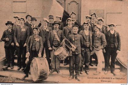 42 / TOP CARTE / COMMUNES DE LEIGNEUX ET TRELINS / CLASSE 1907 / RARE ++