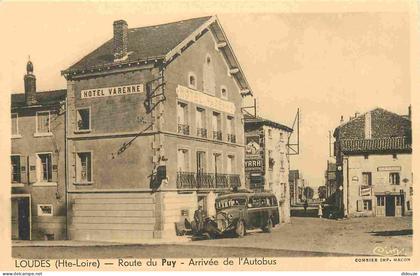Carte Postale Ancienne - 43 - Loudes - Route du Puy - Arrivée de l'Autobus - Hotel Varenne - CPA - Carte Neuve - Voir Sc