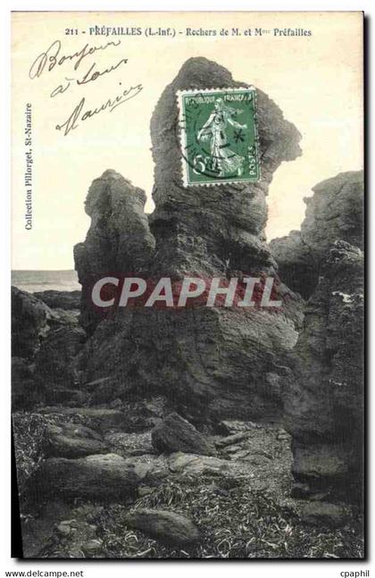 CPA Prefailles Rochers de M et Mme Prefailles