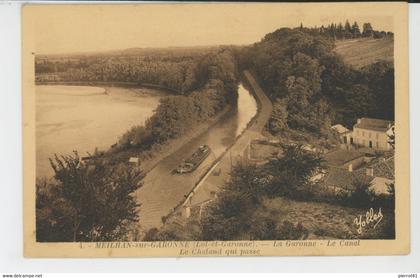 MEILHAN SUR GARONNE - La Garonne - Le Canal - Le Chaland qui passe