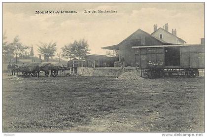 - lot et garonne - ref - 312 - moustier allemans - gare de marchandises - wagon - train  - carte bon etat -