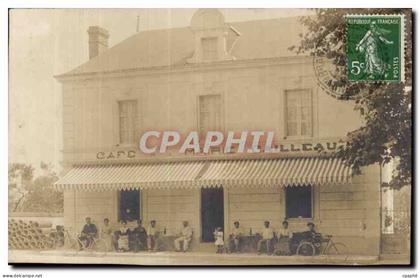 CARTE PHOTO Brain sur Allonnes Cafe Mairie Cailleau