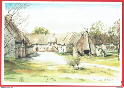 Quistinic - Poul-Fétan - Village breton du XVIème siècle - Dessin de Roland Chetelat