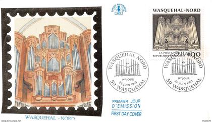 Wasquehal orgue orgues enveloppe premier jour