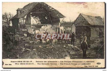 CPA Retraite des allemands Lassigny (ane donkey mule)