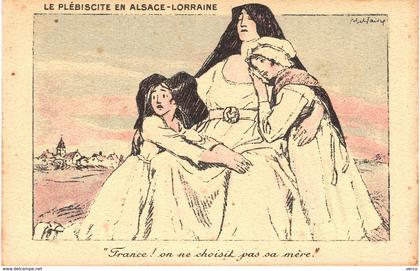 Carte  POSTALE   Ancienne de  ALSACE / Le Plébiscite en ALSACE - LORRAINE