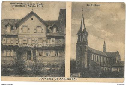 CPA MARIENTHAL - Hôtel Restaurant de la Cloche - La Basilique - Ed. O. Mutschelé , Bischwiller