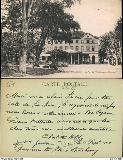 Niederbronn Niederbronn-les-Bains  l'Etablissement Thermal Therme Casino 1910