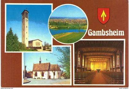 Gambsheim l'église le plan d'eau la chapelle