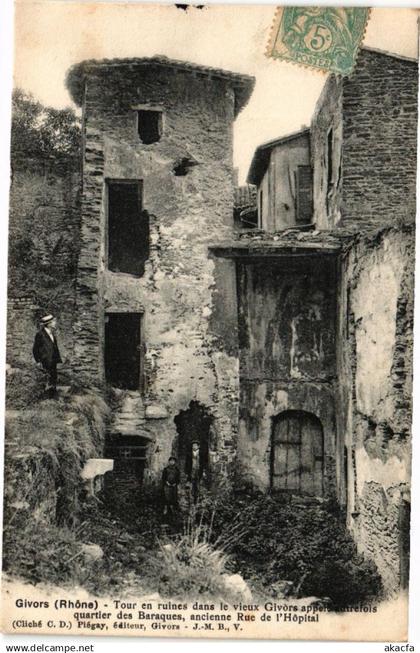 CPA GIVORS-Tour en ruines dans le vieux GIVORS (235859)