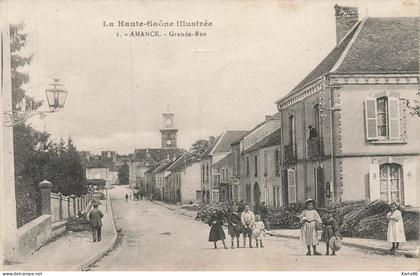 amance * la grande rue du village * villageois