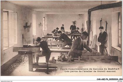 CAR-ABZP4-0272-52 - MARNAY - Cours complémentaire de garcons de Marnay - une partie de l'atelier de travail manuel