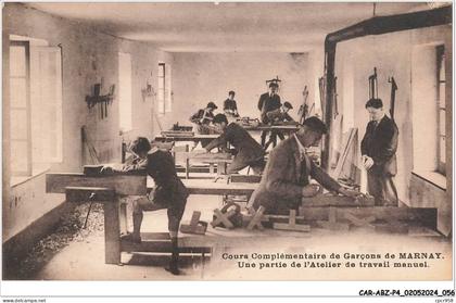 CAR-ABZP4-0273-52 - MARNAY - Cours complémentaire de garcons de Marnay - une partie de l'atelier de travail manuel