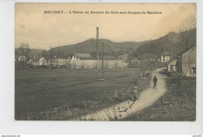 MÉLISEY - L'Usine de Bourre de Soie aux Gorges du Raddon (cachet médecin militaire AMBULANCE 4/58 - 34ème Corps )