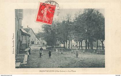 montbozon * la place du village * enfants villageois