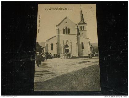 ALBENS - L'EGLISE, LA SORTIE DE LA MESSE - 73 SAVOIE (Q)