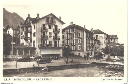 CPA Saint-Gingolph Lac Léman Les Hôtels Suisses