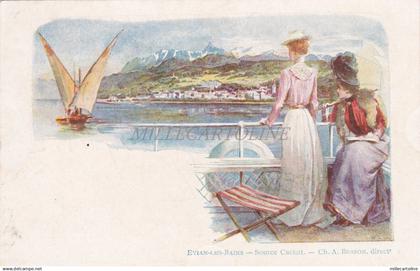 FRANCE - Evian les Bains - Source Cachat - Illustration