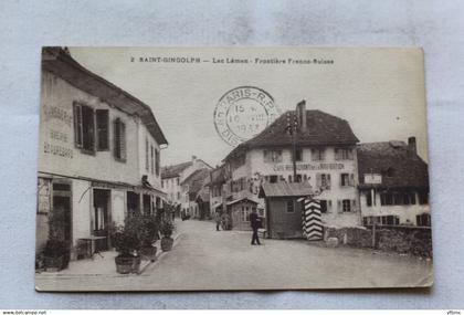 Cpa 1933, Saint Gingolph, lac Léman, frontière Franco Suisse, Haute Savoie 74