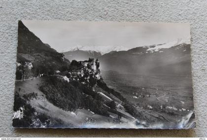 D913, Cpsm, Saint Pierre d'Albigny, château de Miolans et le Mont blanc, Haute Savoie 74