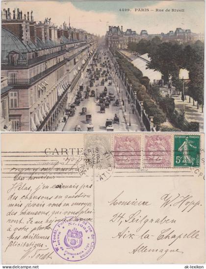 CPA Paris Rue de Rivoli/Rivoli-Straße 1913