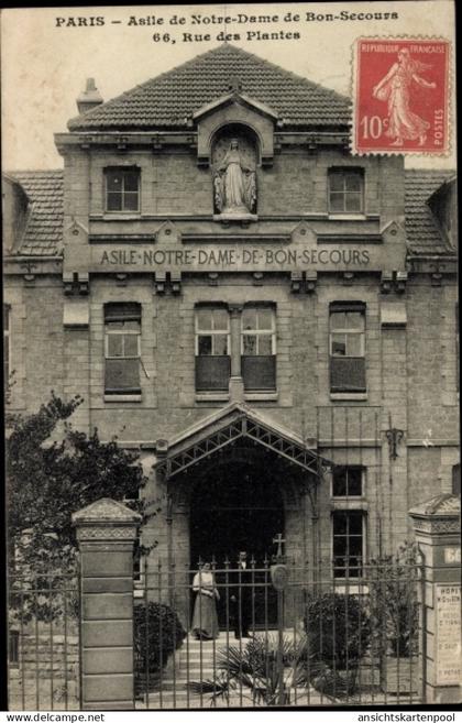 CPA Paris XIV., Asyl von Notre-Dame de Bon-Secours, 66, Rue des Plantes