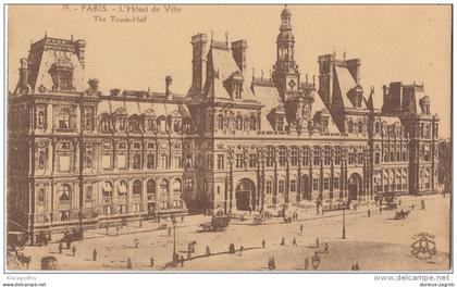 Paris L'Hotel de Ville old postcard travelled 19?? bb151109