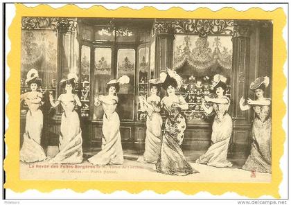 PARIS - La Revue des Folies Bergères de M. Victor de Cottens - 9e tableau - Paris passe - RARISSIME