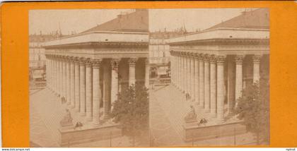 PHOTO  - PARIS - photo stéréoscopique de la  madeleine