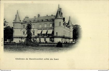 CPA Rambouillet Yvelines, Schloss, Seeseite