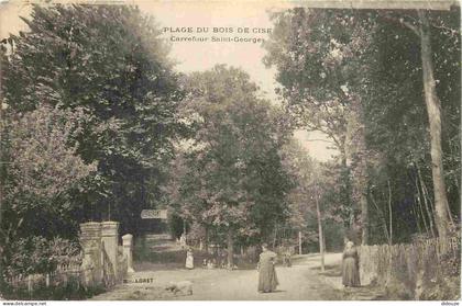 80 - Bois de Cise - Plage du Bois de Cise - Carrefou Saint Georges - Animée - CPA - Oblitération ronde de 1921 - Voir Sc