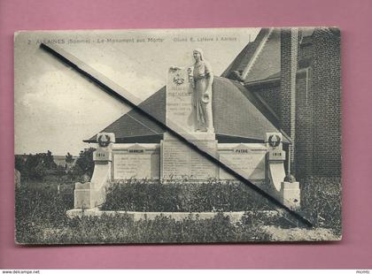 CPA  - Allaines -(Somme ) - Le Monument aux Morts