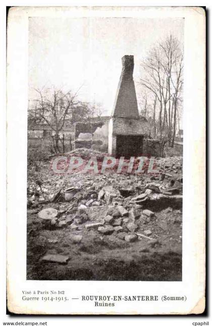 CPA Rouvroy En Santerre (Somme) Ruines