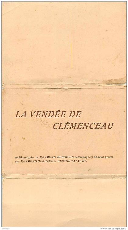 vendée- ref C478- la vendée de clemenceau - carnet  de 10 cartes postales -raymond bergevin -editions ramuntcho -