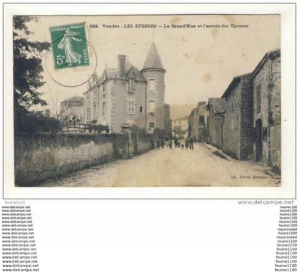 carte les épesses la grand rue et l' entrée des épesses