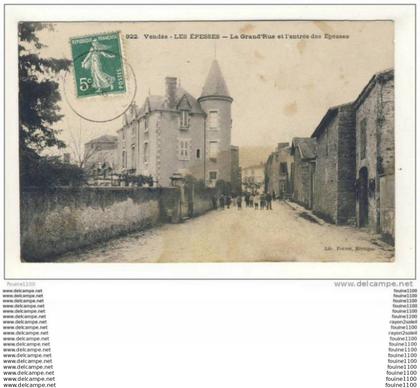carte les épesses la grand rue et l' entrée des épesses