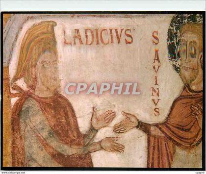 CPM Saint Savin (Vienne) Abbaye Saint Savin et Saint Cyprien Peinture de la Crypte