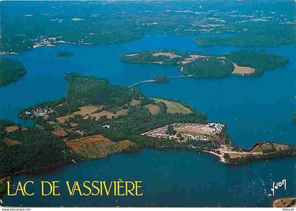 Carte Postale - 87 - Vassivière en Limousin - Le Lac de Vassivière - Vue aérienne - Flamme Postale de Benevent l'Abbaye