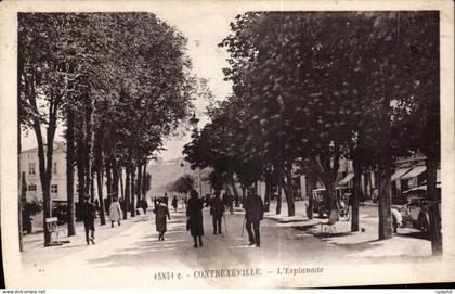 CPA Contrexeville L Esplanade