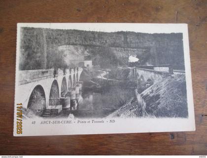 ARCY SUR CURE PONTS ET TUNNELS TRAIN VAPEUR