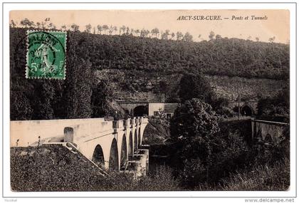 CP, 89, ARCY-sur-CURE, Ponts et Tunnels, Voyagé en 1909