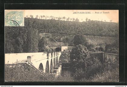 CPA Arcy-sur-Cure, Ponts et Tunnels