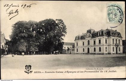 CPA Sens Yonne, Nouvelle Caisse d'Epargne, Les Promenades Dubbo Australien4 Juillet