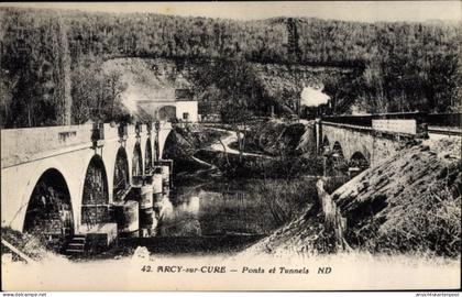 CPA Arcy-sur-Cure, Yonne, Ponts et Tunnels