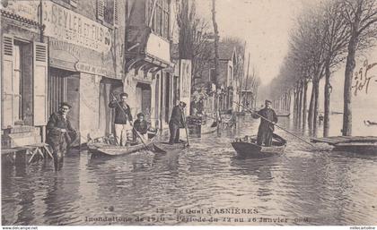 FRANCE - Asnières - Inondations de 1910